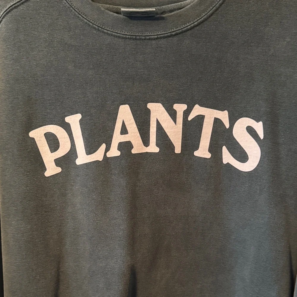 Dusty Green 'PLANTS' Sweatshirt - Picture 4 of 5